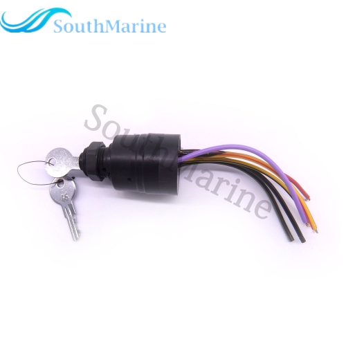 Boat Engine 87-17009A2 Ignition Switch for Mercury Outboard Motor Control Box, 3 Position, 6 Wire, Sierra MP41070-2