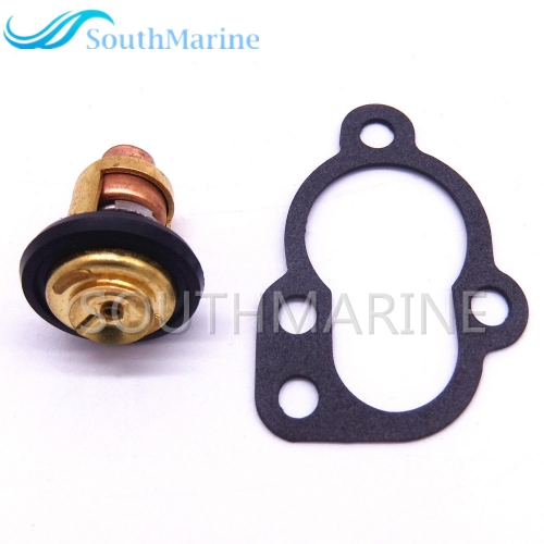 Boat Engine 6E5-12411-00 6E5-12411-01 18-3623 Thermostat and 655-12414-A1 Gasket for Yamaha E25 25B E30H 30G 30H 25hp 30hp 2-Stroke Outboard Motor