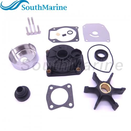 Boat Engine 5001594 0390768 0392750Water Pump Repair Kit with Housing for Evinrude Johnson OMC BRP V4 V6 V8 85-300HP Outboard,for Sierra 18-3392