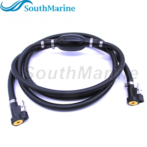Boat Engine 0766489 5008609 Fuel Line Assembly with Hose & Bulb for Johnson Evinrude OMC Outboard, Length 8ft/2.44m, Inner diameter 5/16in/8mm