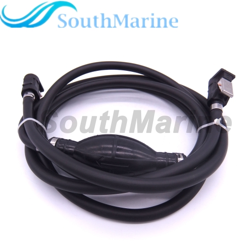 Boat Engine 6Y2-24306-55 56 6YK-24306-60 61 62 63 64 Fuel Line Hose with Connector and Primer Pump Assy for Yamaha, 5/16''/8mm Pipe, Length 9.8ft