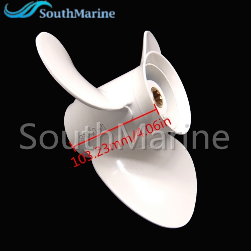 SouthMarine 63V-45952-10-EL 9-1/4X10-J1 Cupped Aluminum Alloy Propeller for Yamaha 15hp Outboard Motor